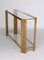 Vintage Italian Maple Wood and Brass Console Table, 1970s, Image 5