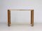 Vintage Italian Maple Wood and Brass Console Table, 1970s 2