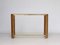 Vintage Italian Maple Wood and Brass Console Table, 1970s, Image 2