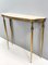 Mid-Century Console with a Portuguese Pink Marble Top and Brass Frame, Italy 4