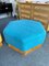 Modularer italienischer Pouf aus Holz & Messing, 1980er, 4er Set 9