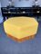 Modularer italienischer Pouf aus Holz & Messing, 1980er, 4er Set 5