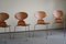 Danish Ant Dining Chairs in Teak by Arne Jacobsen for Fritz Hansen, 1960s, Set of 4 14