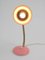 Small Mid-Century Brass Pink Table Lamp, Image 8