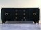 French Art Deco Black Lacquered Mahogany Sideboard, 1940s, Image 7