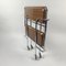 Mid-Century Chrome and Laminated Wood Folding Trolley, 1950s 4
