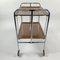 Mid-Century Chrome and Laminated Wood Folding Trolley, 1950s 5
