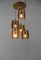 Chandelier and Wall Lamp from Drevo Humpolec, 1970s, Set of 2 2
