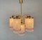 Vintage Crystal & Brass Chandelier, Czechoslovakia, 1950s 3