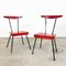 Vintage Red & Black Chairs by Wim Rietveld for Auping, Set of 2, Image 17