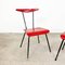 Vintage Red & Black Chairs by Wim Rietveld for Auping, Set of 2 3