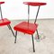 Vintage Red & Black Chairs by Wim Rietveld for Auping, Set of 2 8