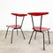 Vintage Red & Black Chairs by Wim Rietveld for Auping, Set of 2 13