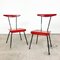 Vintage Red & Black Chairs by Wim Rietveld for Auping, Set of 2 16