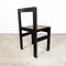 Vintage Black Chair with Cane Seat 4