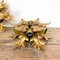 Small Vintage Golden Flower Ceiling Lamps from Banci Firenze, Set of 2 5