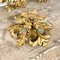 Mittelgroße Vintage Deckenlampen mit goldenen Blumen von Banci Firenze, 4er Set 3