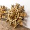 Large Vintage Golden Flower Ceiling Lamps from Banci Firenze, Set of 2, Image 4