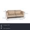 Beige Leather 2-Seater Sofa from FSM 2