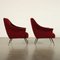 Foam, Metal, Brass & Fabric Armchairs, Italy, 1950s, Set of 2, Image 3