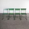 French Green Garden Set with Table and Four Chairs, 1940s 11