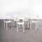 French White Metal Stacking Outdoor Chairs, 1950s, Set of 8 1