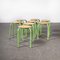 French Stacking School Stools in Mint, 1960s, Set of 8 1