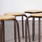 French Brown Stacking School Stools, 1960s, Set of 6 5