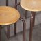 Tabourets d'École Empilables Marrons, France, 1960s, Set de 6 7