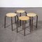 French Stacking School Stools in Brown, 1960s, Set of 4 4