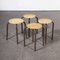 French Stacking School Stools in Brown, 1960s, Set of 4, Image 4