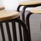 French Stacking School Stools in Brown, 1960s, Set of 4, Image 2
