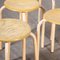 French Stacking School Stools in Pink, 1960s, Set of 6 2