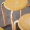 French Stacking School Stools in Pink, 1960s, Set of 4 2