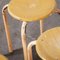 French Stacking School Stools in Pink, 1960s, Set of 4, Image 2