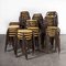 French Stacking School Stool in Brown, 1960s, Image 1
