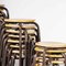 French Stacking School Stools in Brown, 1960s, Set of 24 3