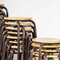 French Stacking School Stools in Brown, 1960s, Set of 24, Image 3