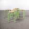 French Stacking School Stools in Mint, 1960s, Set of 6 1