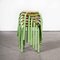 French Stacking School Stools in Mint, 1960s, Set of 6 5
