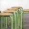 French Stacking School Stools in Mint, 1960s, Set of 6 2
