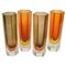 Faceted Glass Vases, Set of 4 1