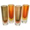 Faceted Glass Vases, Set of 4, Image 1