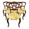 Antique Victorian Carved Rosewood Dining Chairs, Set of 6, Image 1