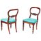 Antique Victorian Mahogany Balloon Back Side Chairs, Set of 2 1