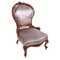 Chaise Victorienne Antique en Noyer Sculpté 1