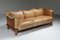 Camel Leather and Walnut Sofa by De Pas, Durbino Lomazzi for Padova, Italy 3