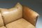 Camel Leather and Walnut Sofa by De Pas, Durbino Lomazzi for Padova, Italy 4