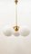 Sputnik Suspension with Glossy White Globes 4