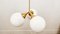 Sputnik Suspension with Glossy White Globes 6